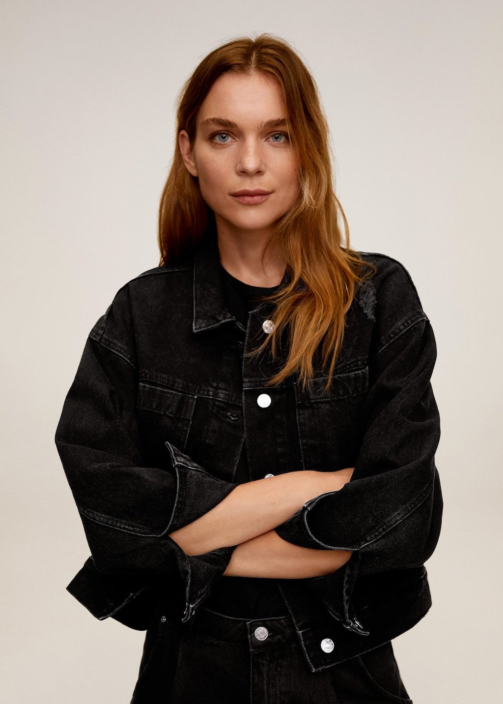 Faded denim jacket