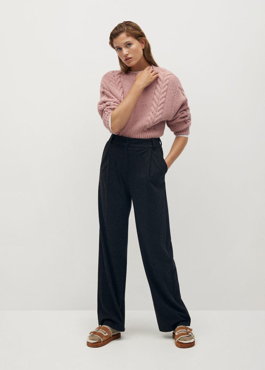Cable-knit sweater