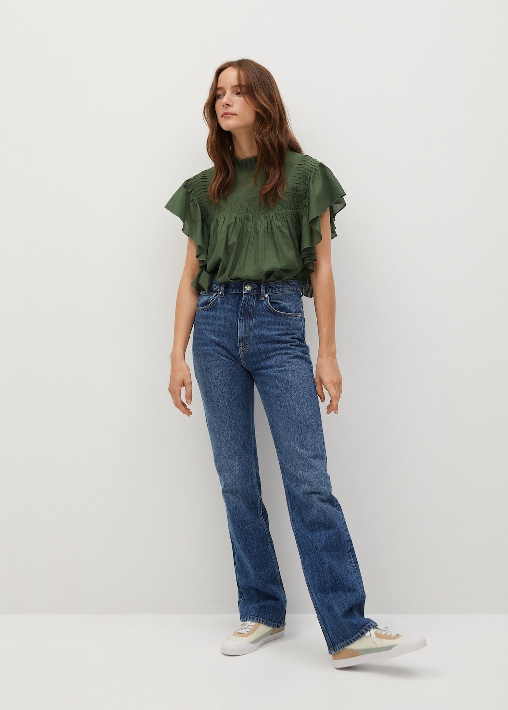 Ruffled cotton top