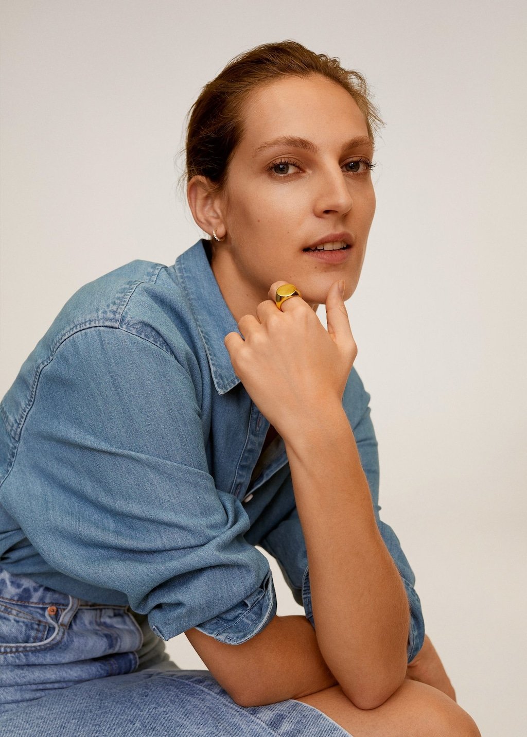 Oversize denim shirt