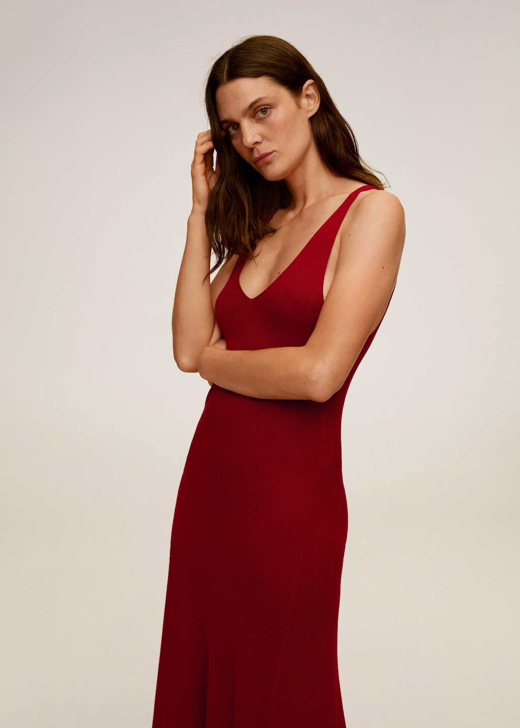 Ribbed midi dress