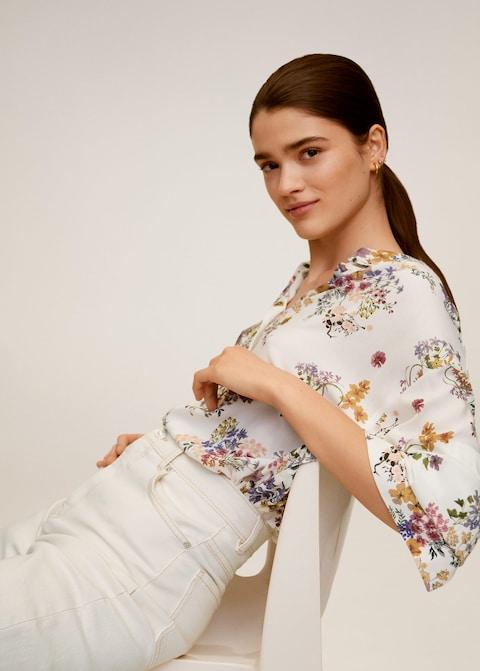 Printed flowy shirt