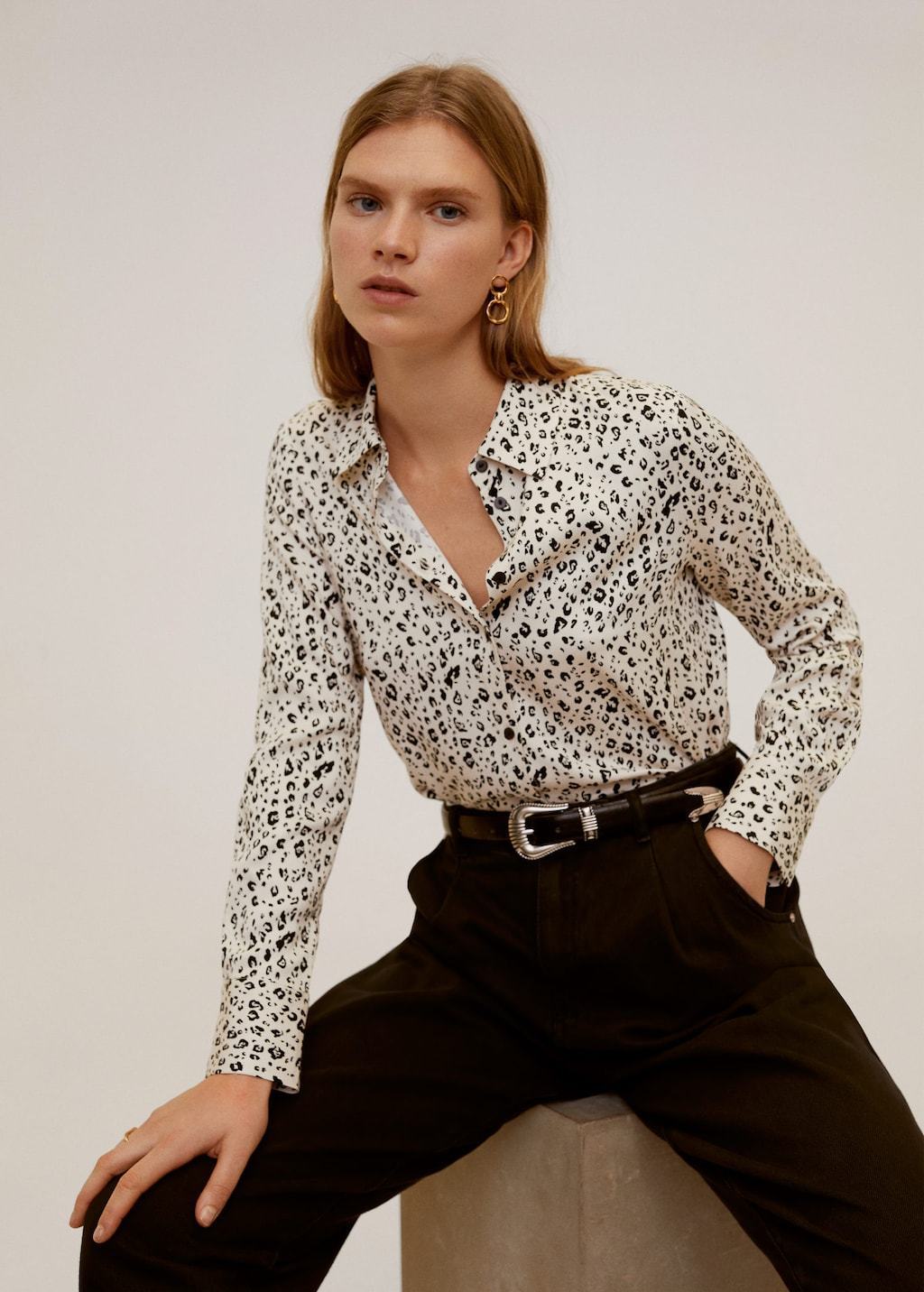Printed flowy shirt