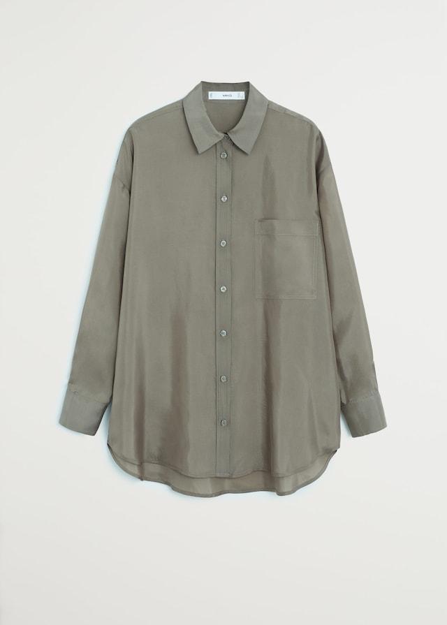 Pocket cupro shirt