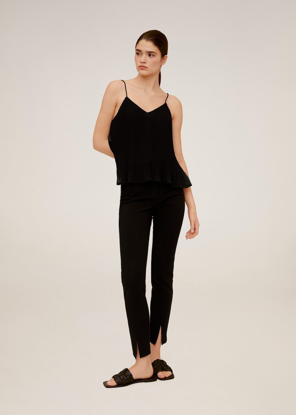 Ruffle pleated top