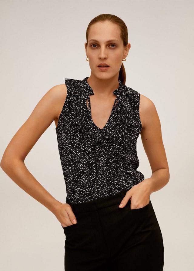 Ruffle pleated top