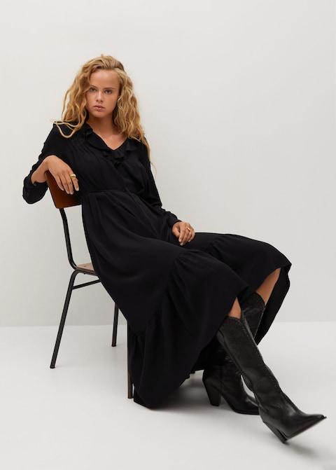 Ruffled midi dress