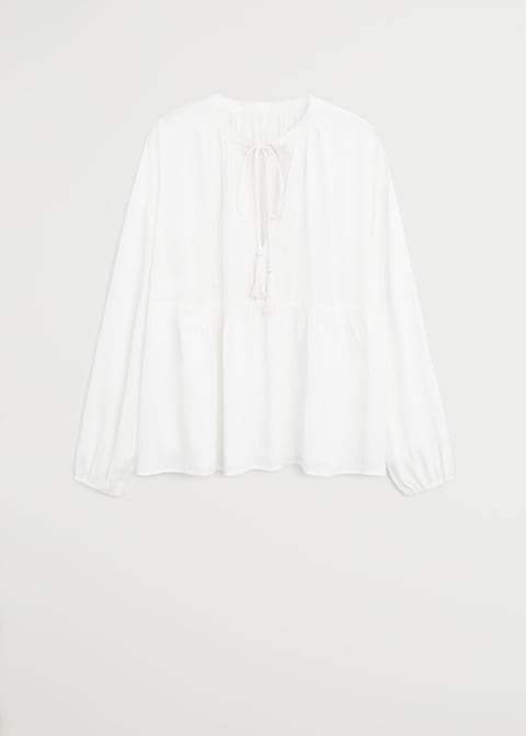 Relief details blouse