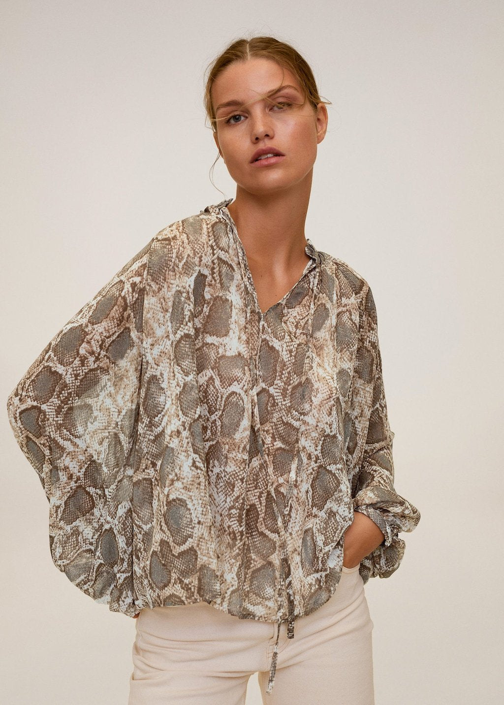 Puffed sleeves blouse