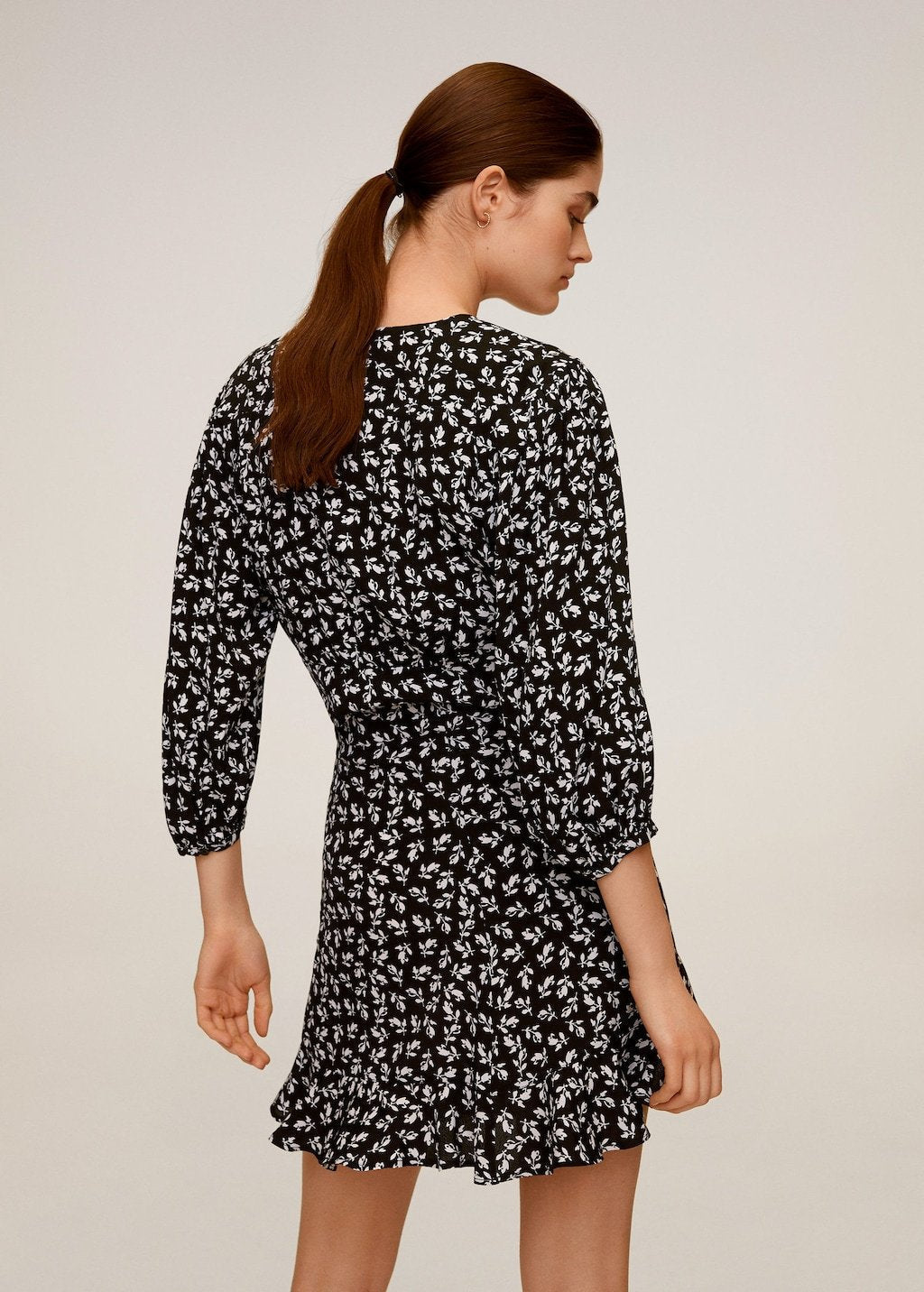 Wrap printed blouse