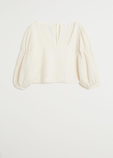 Textured cotton top