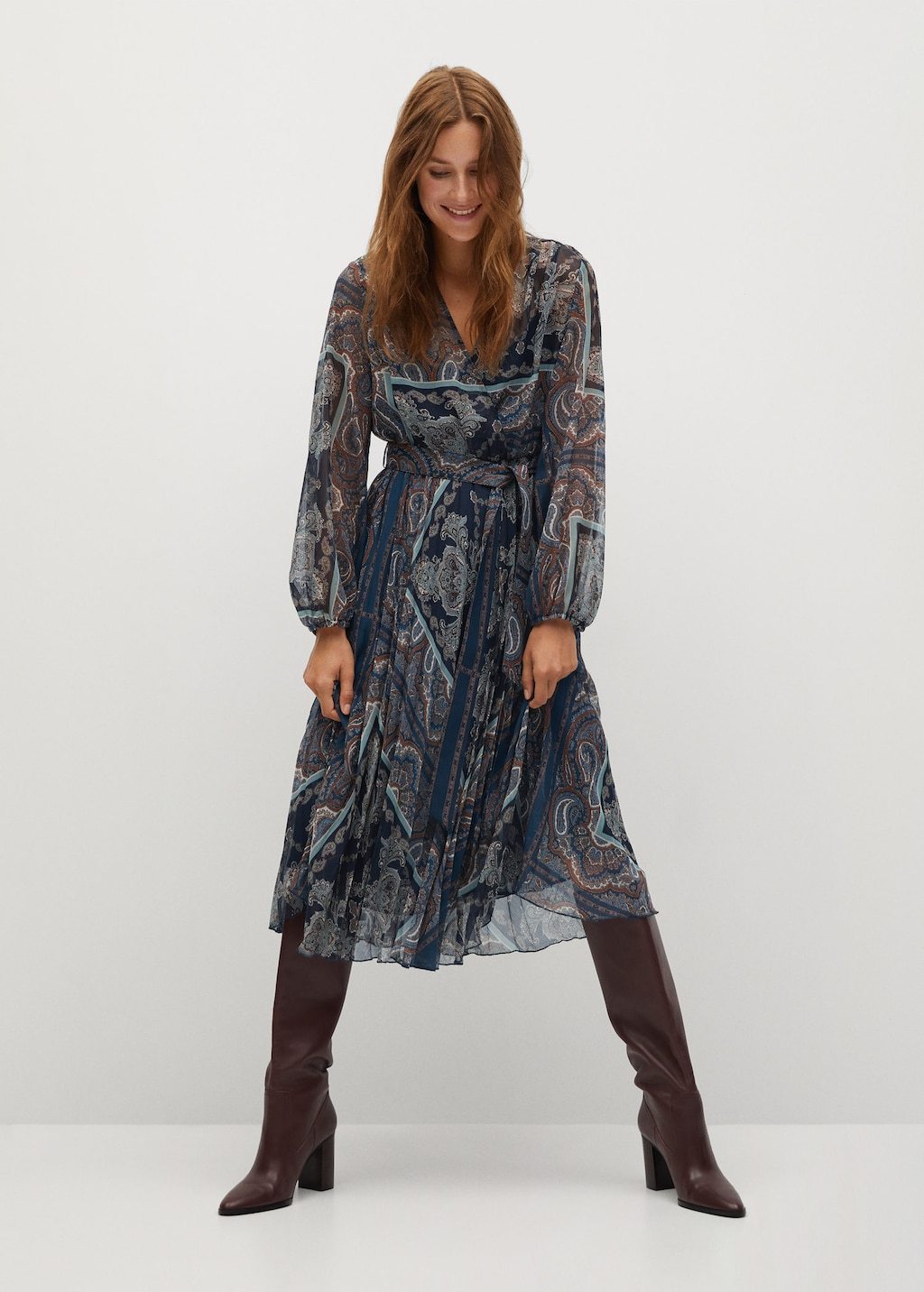 Flowy printed dress