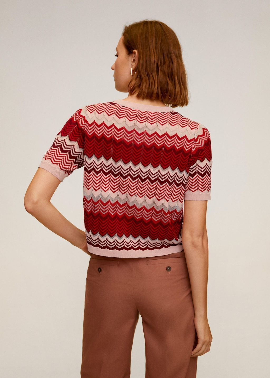 Printed knit top