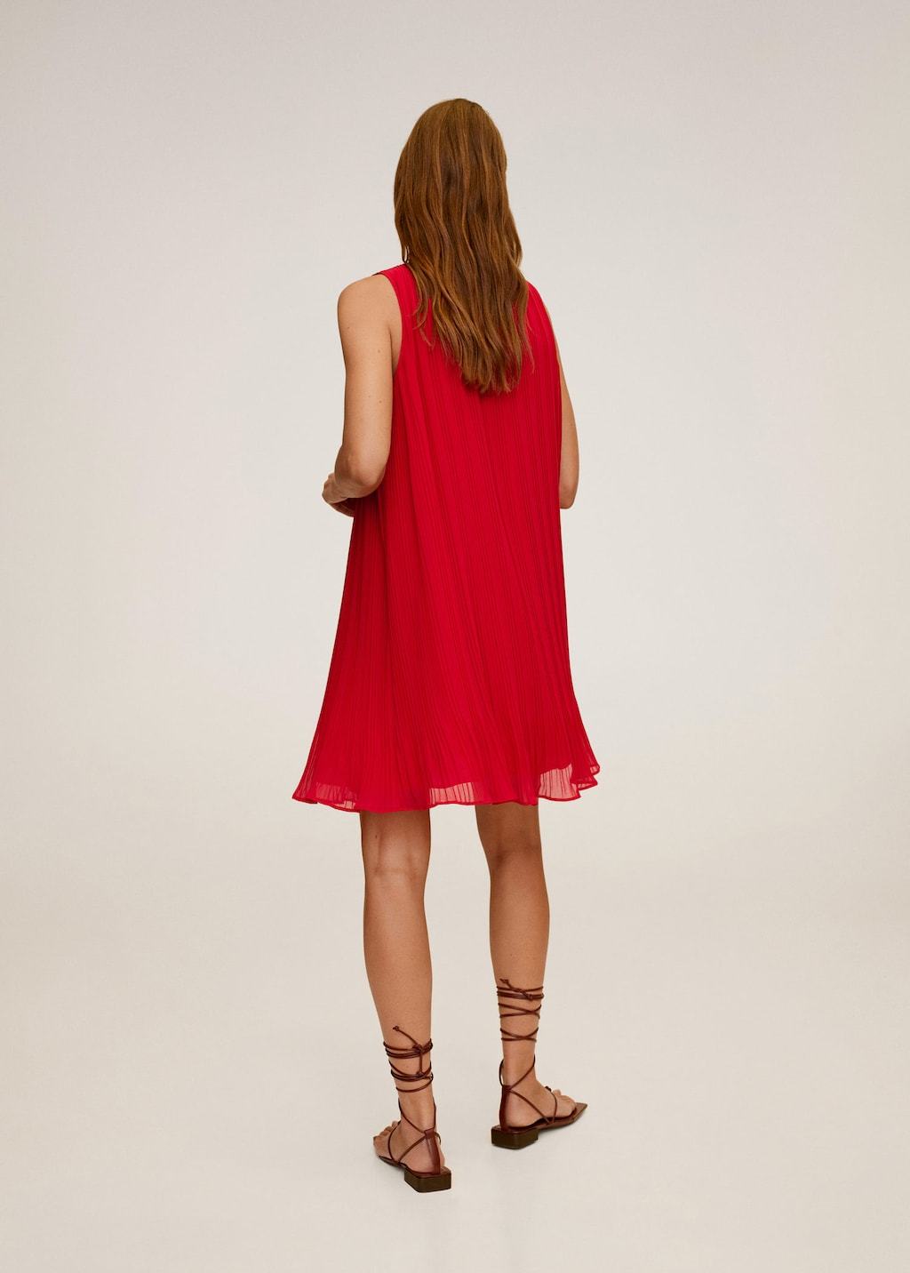 Pleated short dress