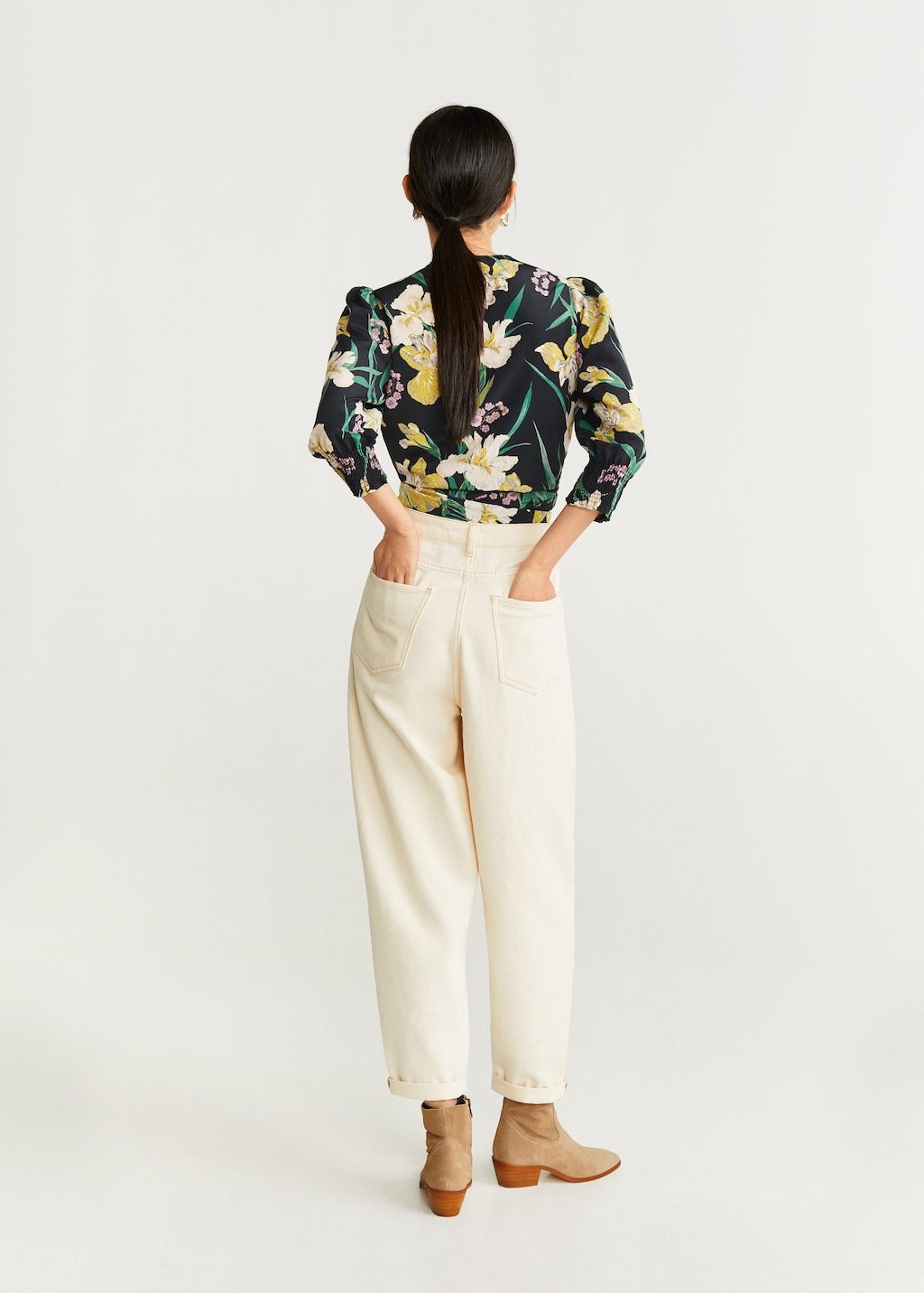 Wrap floral blouse