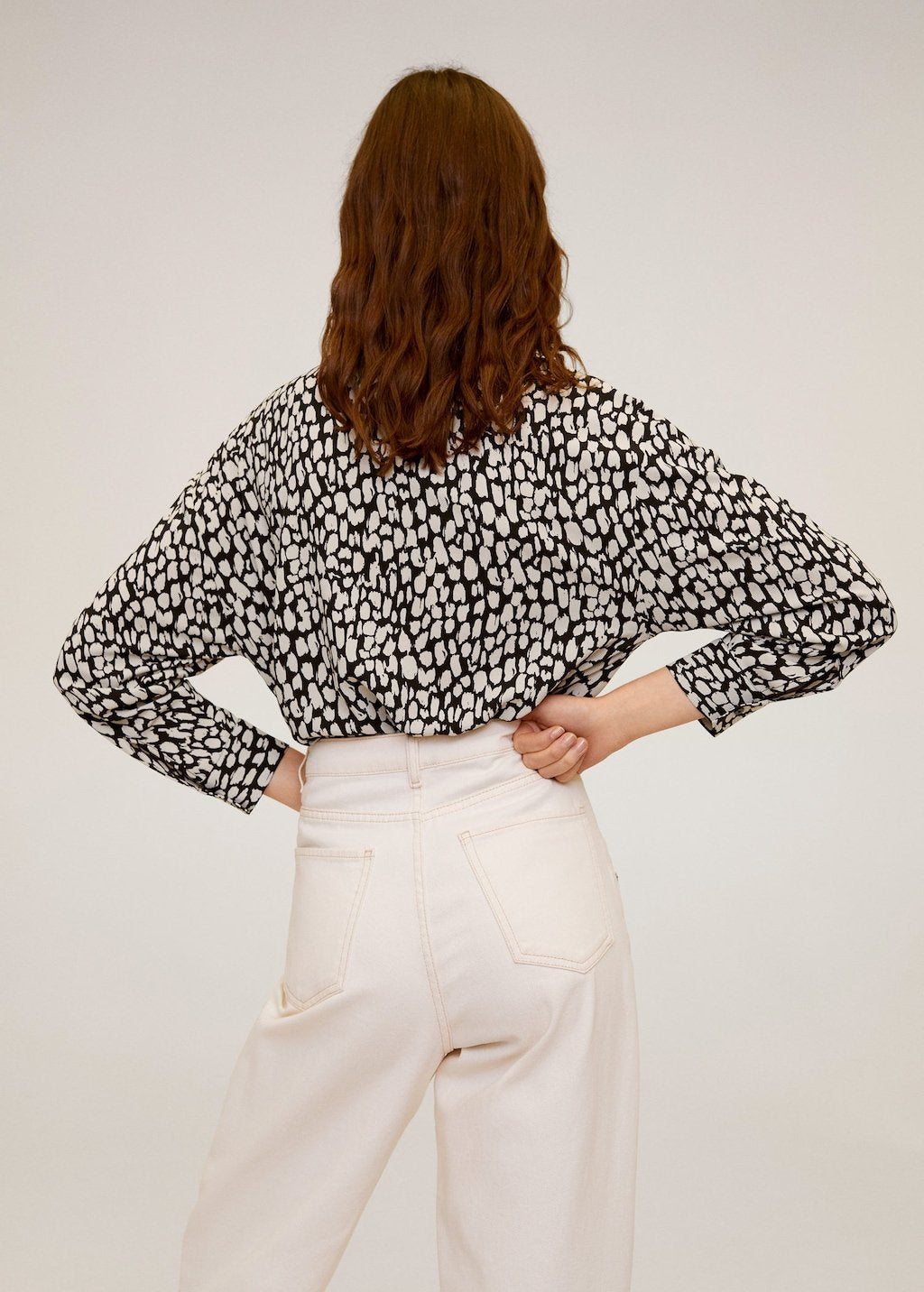 V-neckline blouse