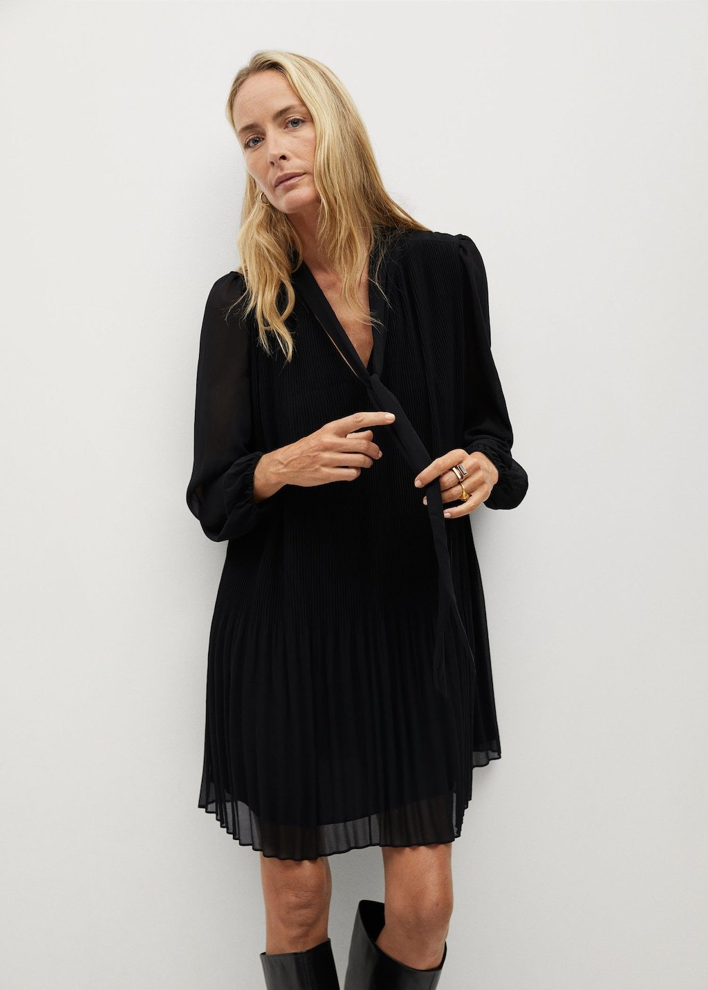 Flowy pleated dress