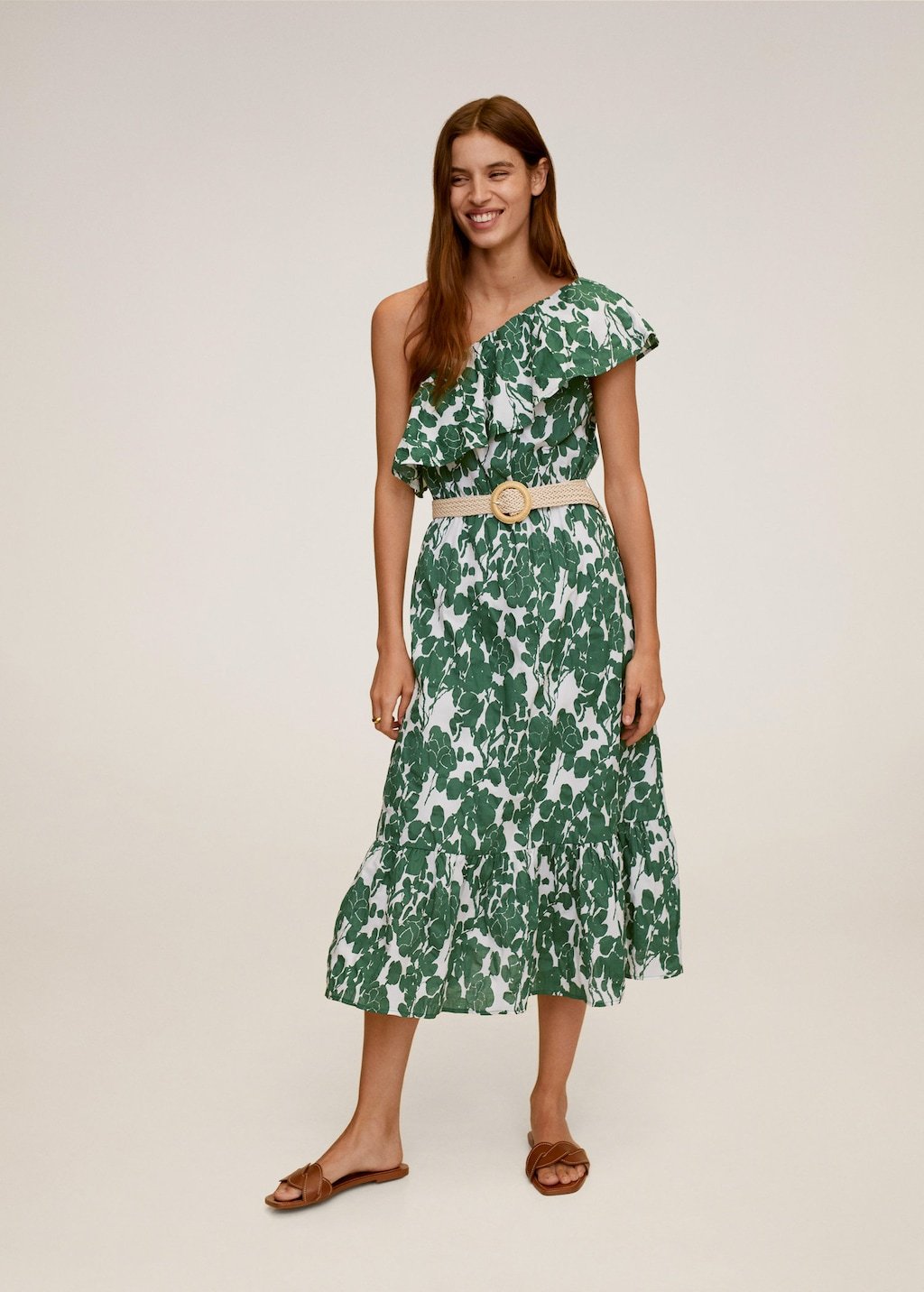 Frill cotton dress