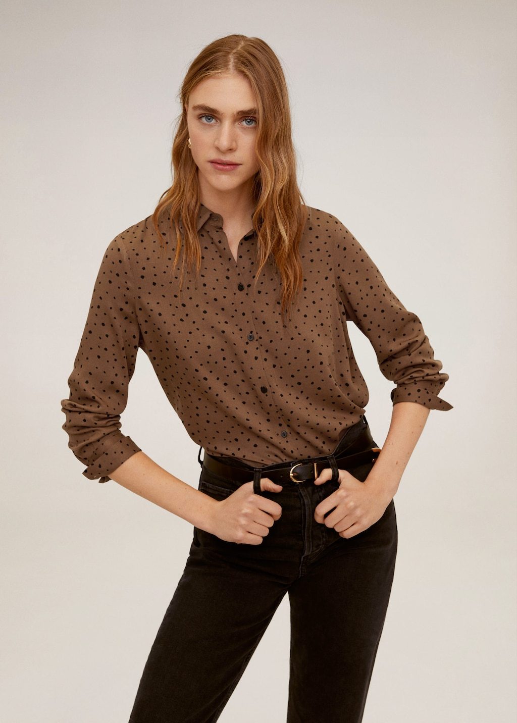 Printed flowy shirt