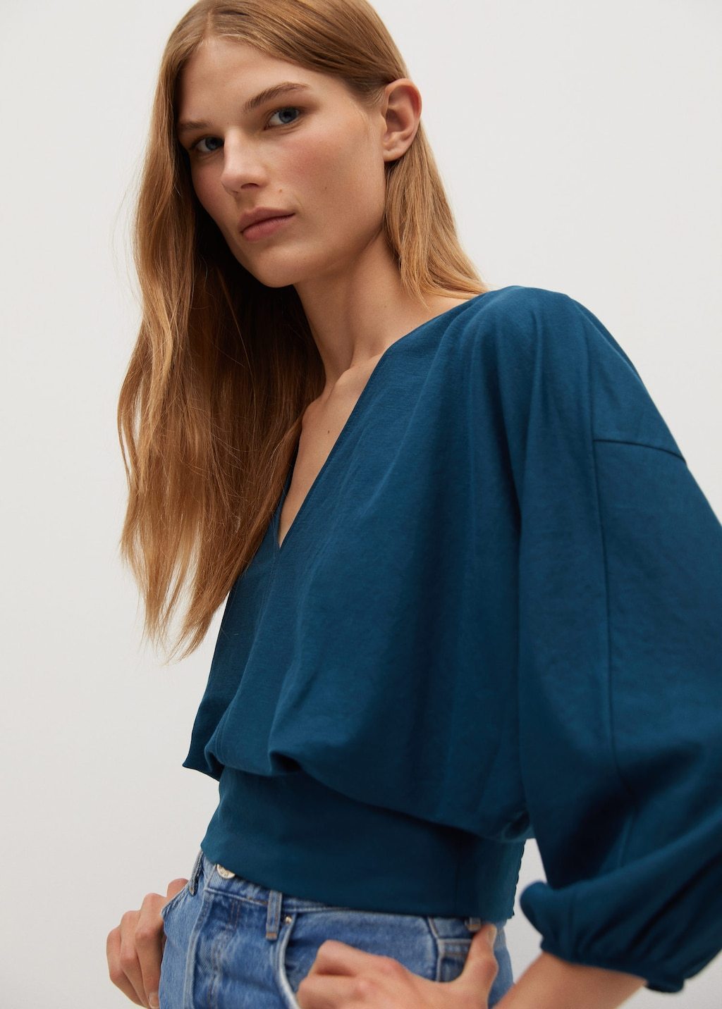 Pin tuck detail blouse