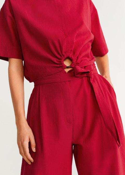 Ring cotton blouse
