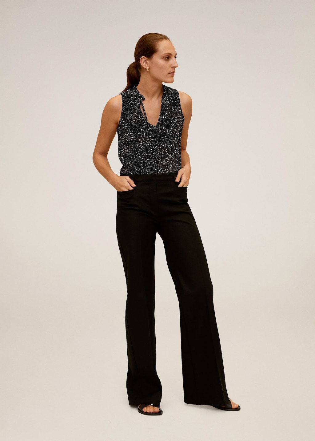 Ruffle pleated top