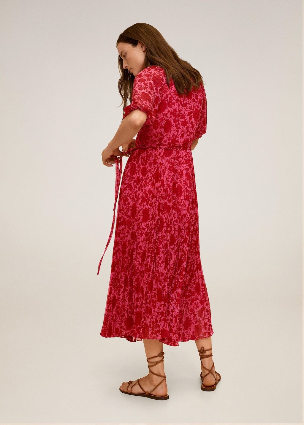 Pleated floral dress