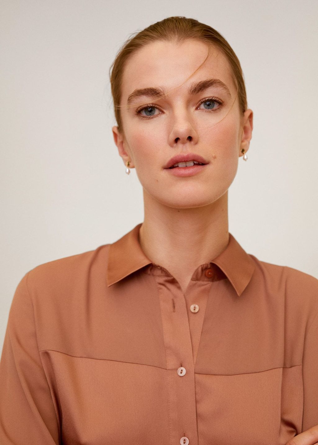 Satin finish flowy shirt