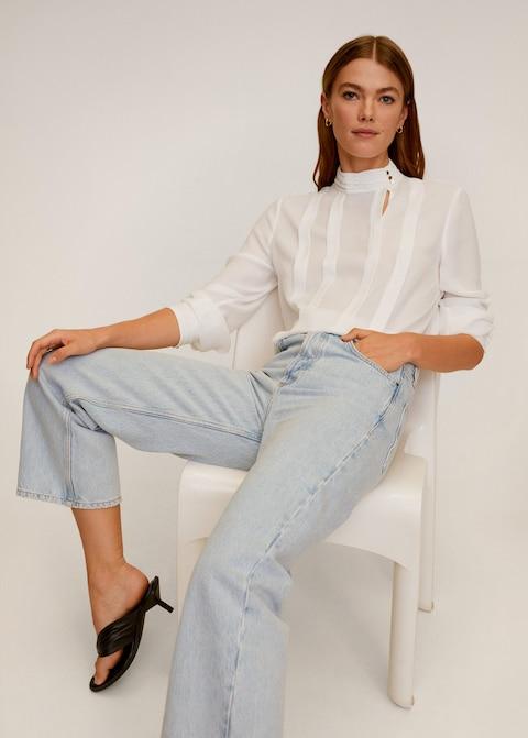 Mao collar blouse