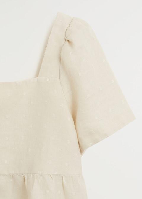 Textured linen blouse