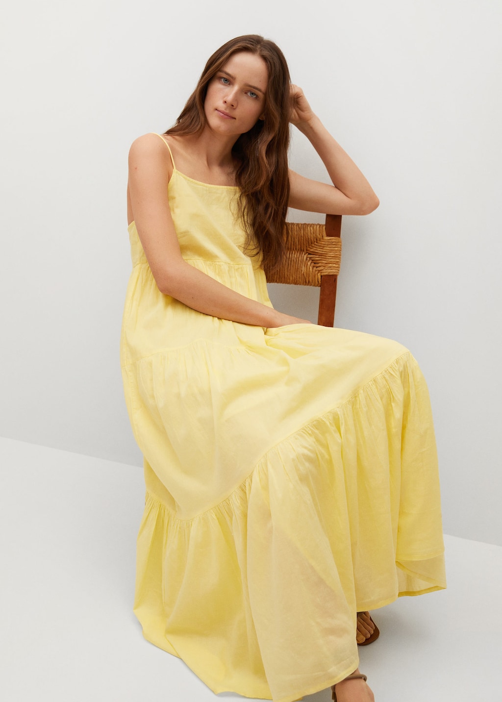 Frill cotton dress
