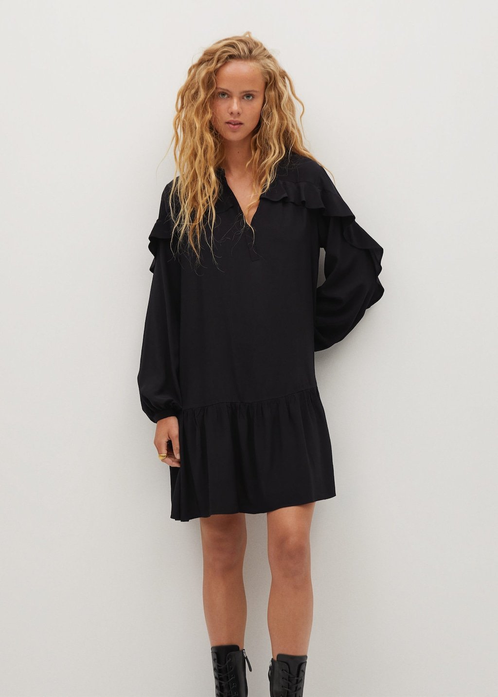 Ruffles flowy dress
