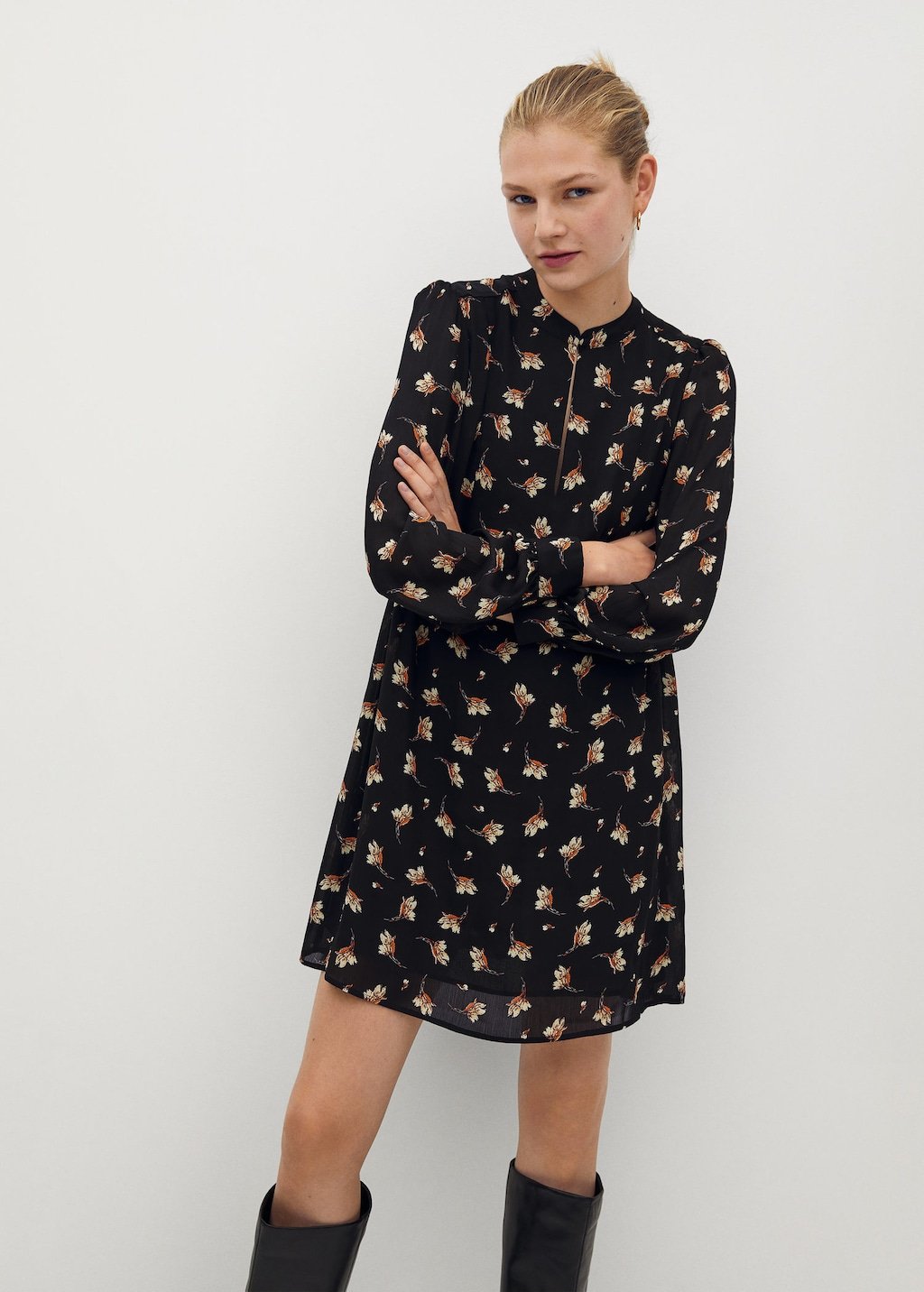Flowy printed dress