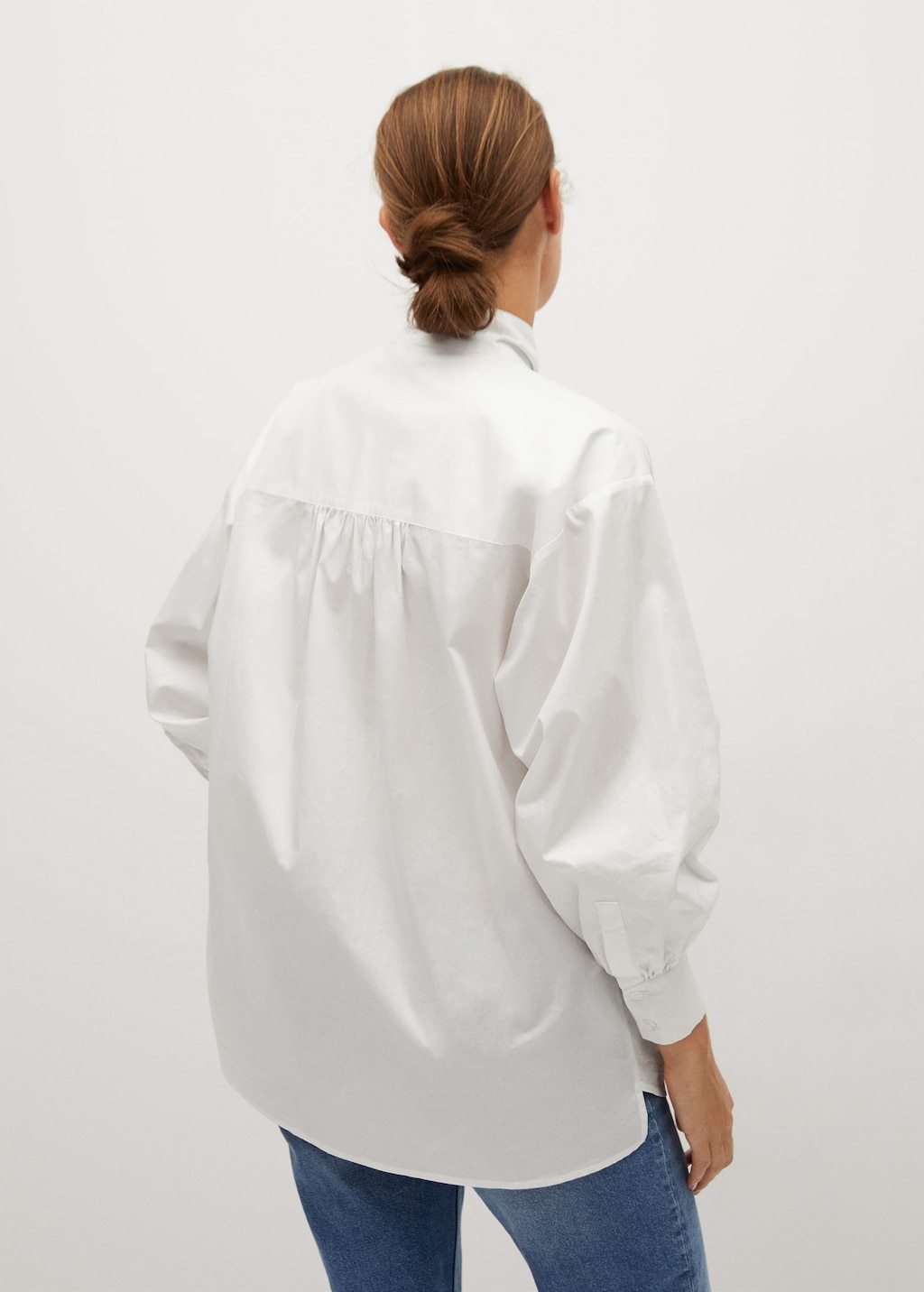 Bow neck shirt