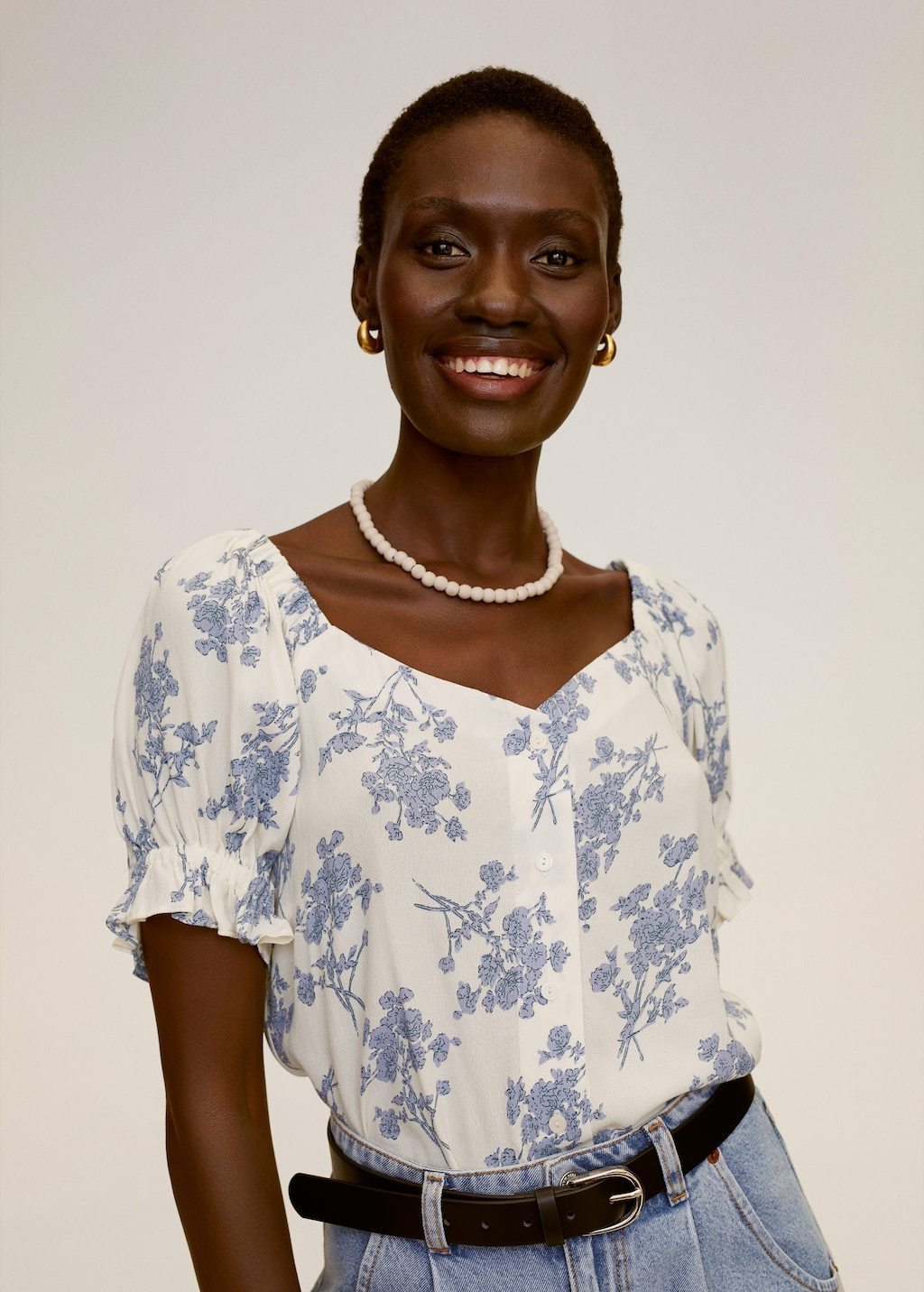 Floral print blouse