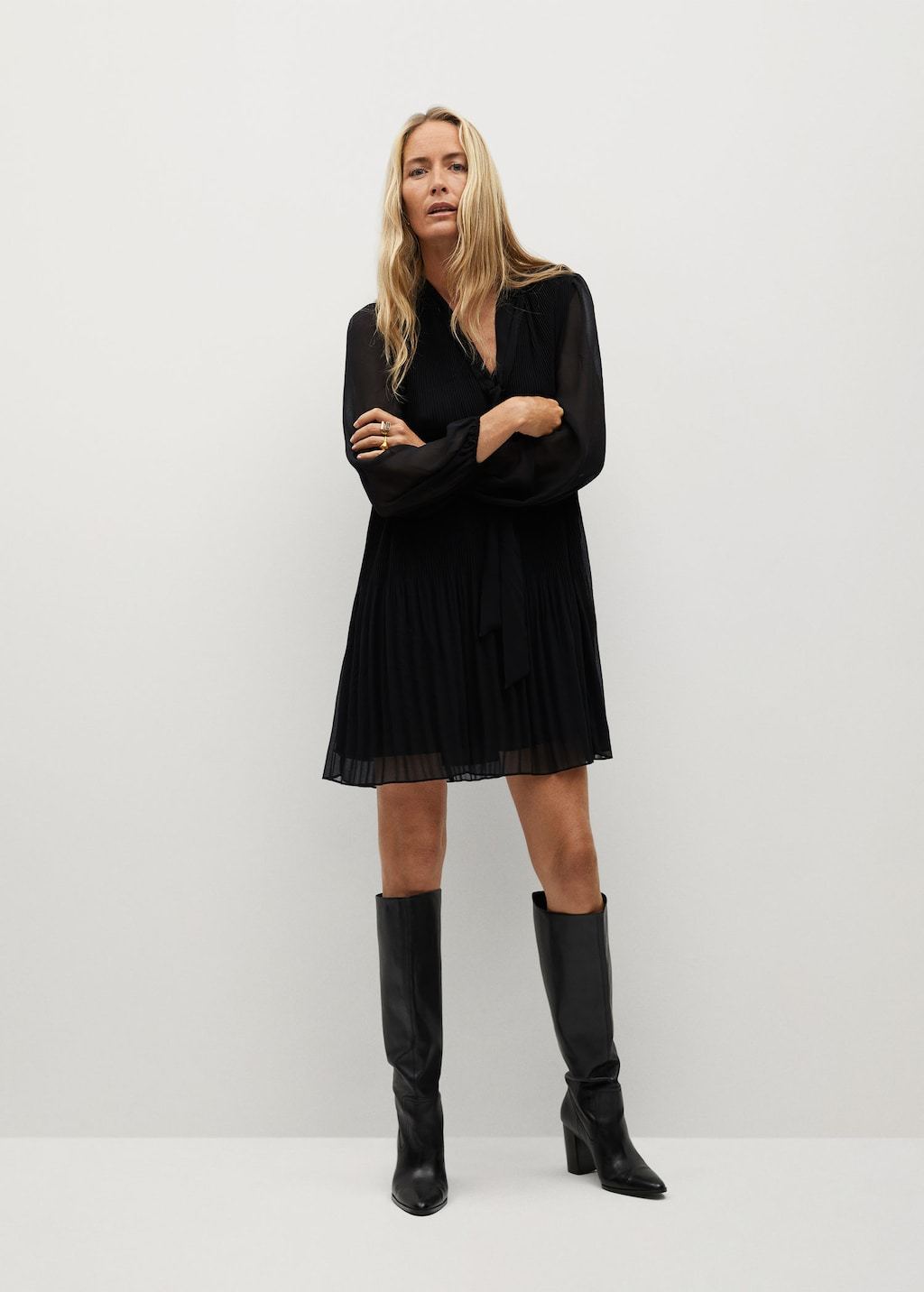 Flowy pleated dress