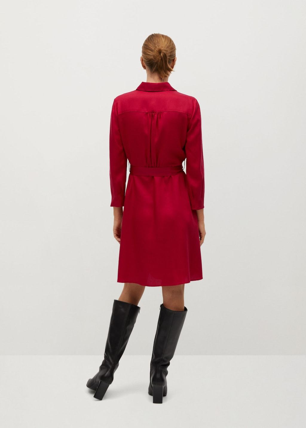 Belt shirt dress
