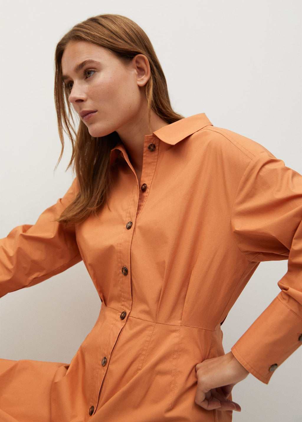 Cotton shirt dress