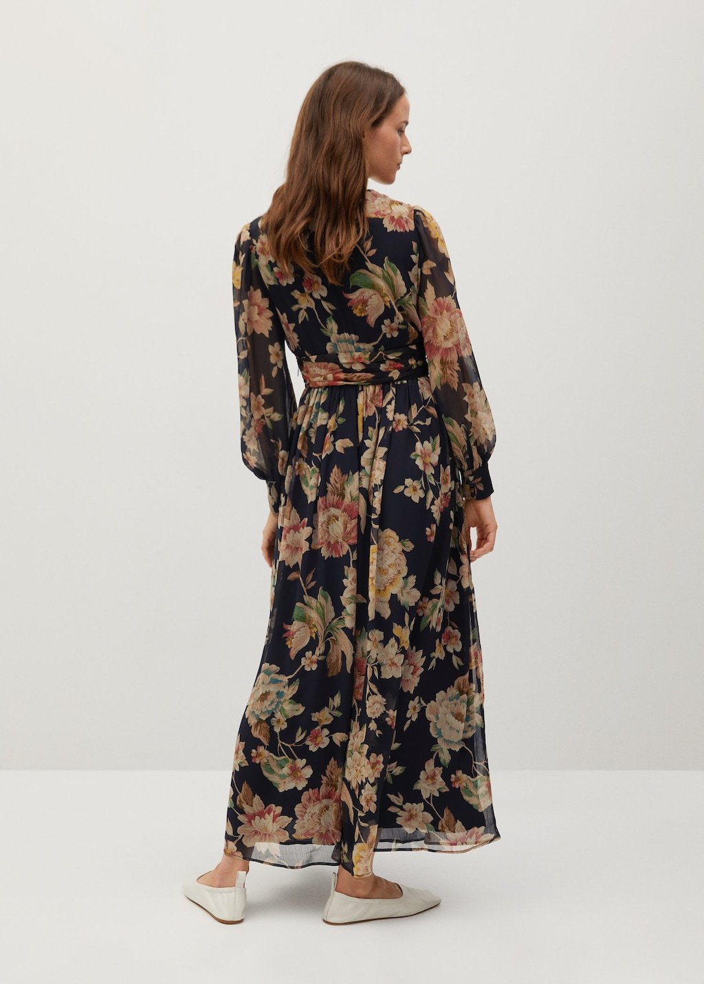 Recycled polyester printed dress