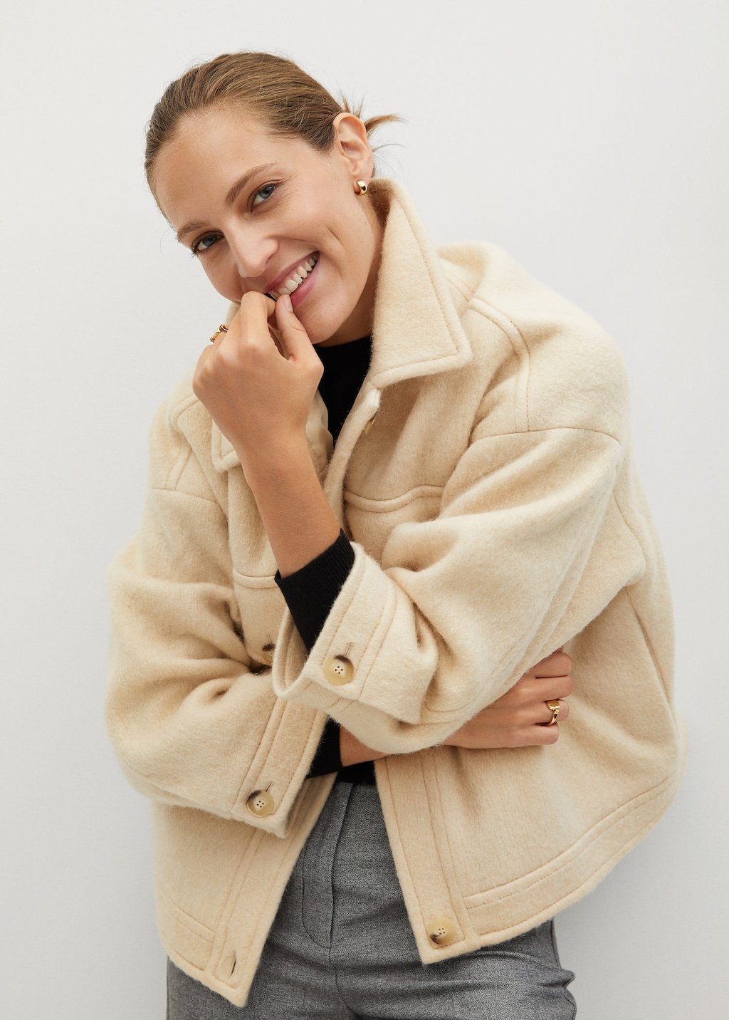 Knitted oversize jacket