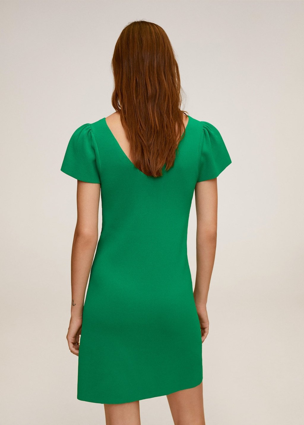Ruched sleeve dress