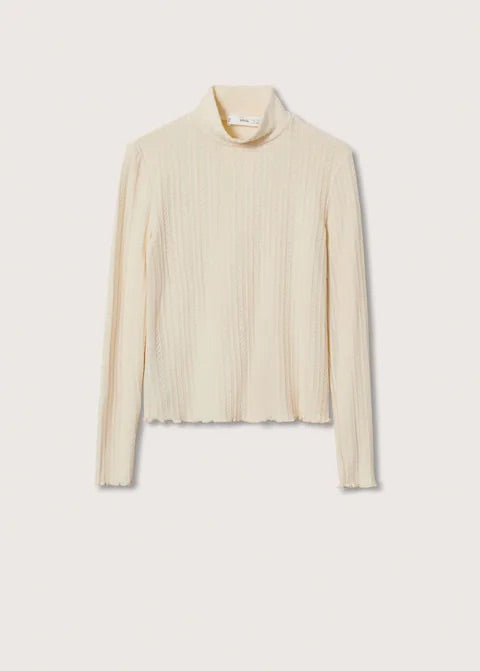 Textured knit t-shirt