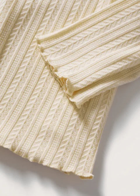 Textured knit t-shirt