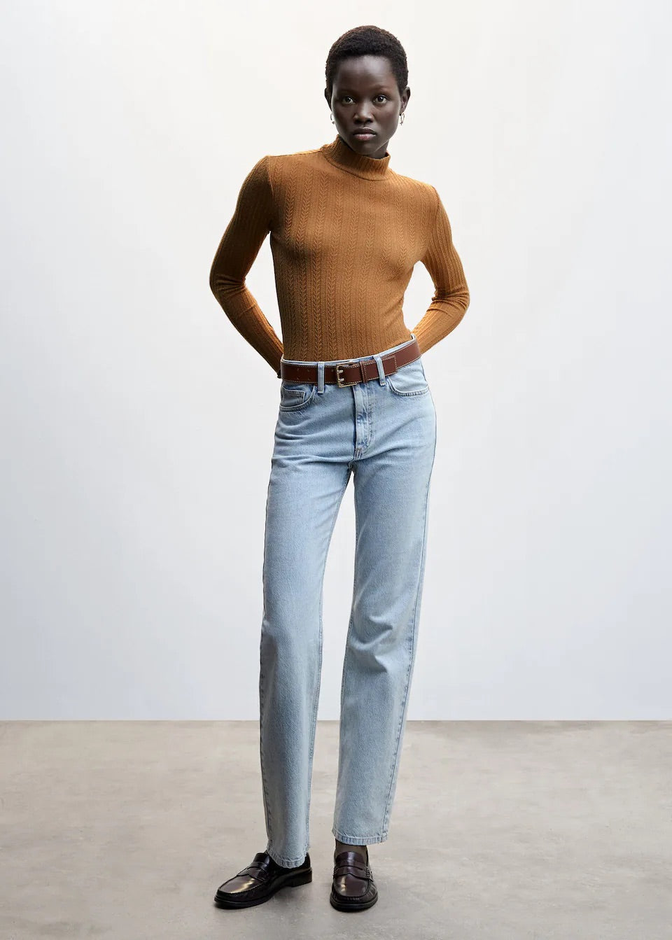 Textured knit t-shirt