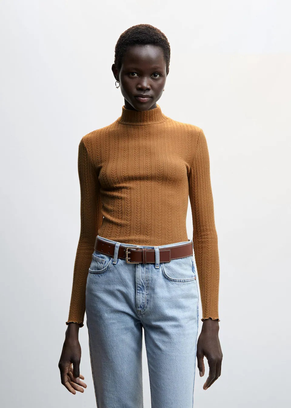 Textured knit t-shirt