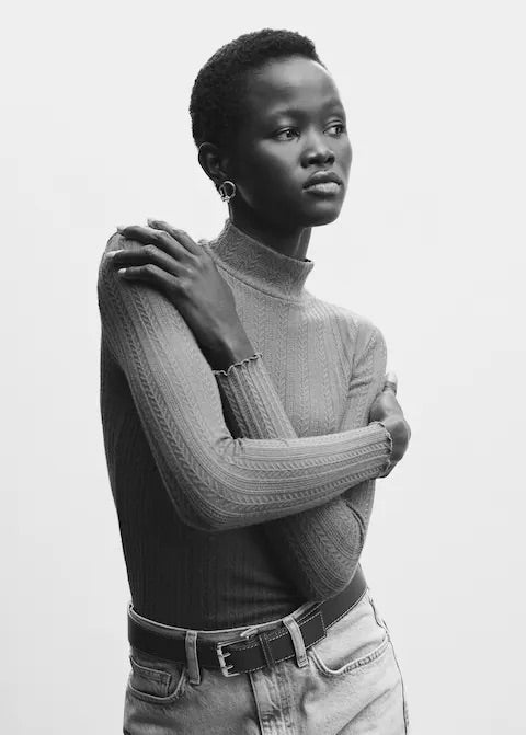 Textured knit t-shirt