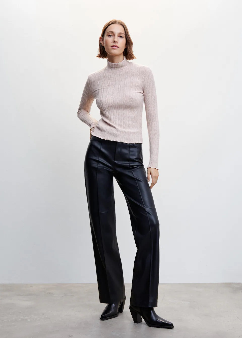 Textured knit t-shirt