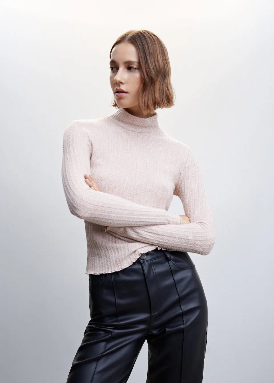 Textured knit t-shirt