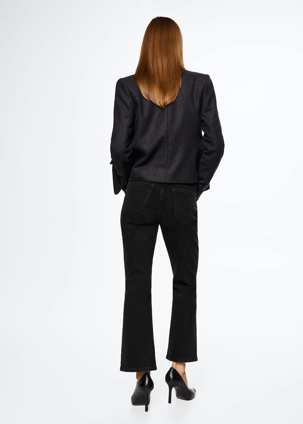 Medium-rise flared jeans