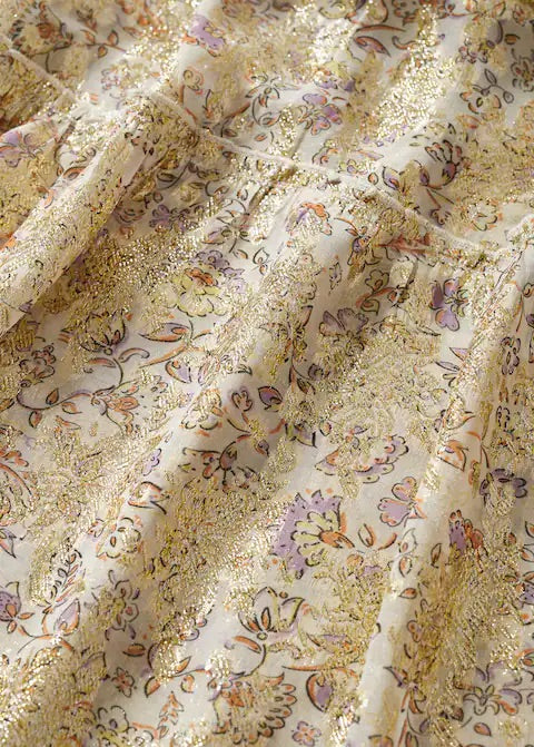Lurex floral dress